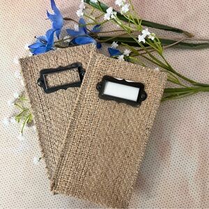 Cutlery Couture Jute Fiber Rustic Silverware Place Setting Pouches Package of 8